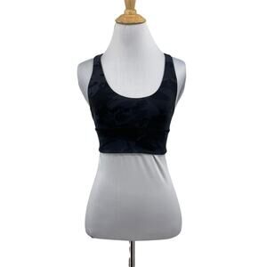 Lululemon Sports Bra Womens 4 Camo Free To Be Wild Longline 4 Way Stretch Yoga